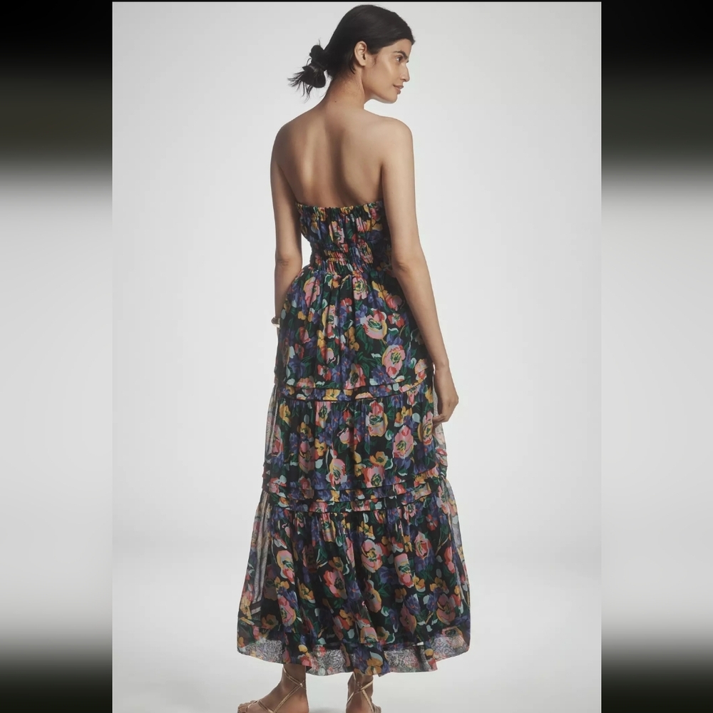 Anthropologie Somerset Maxi Dress Strapless Edition Large $178 NWOT 💠 - Picture 2 of 16